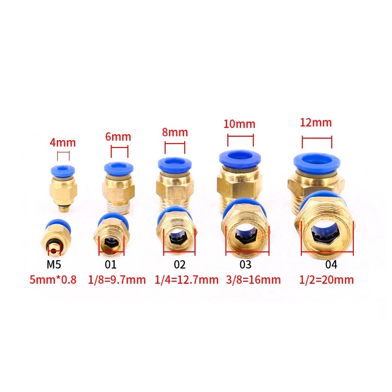 50 Peças Conectores Pneumático - Compression Fitting Brass avaliação e preço